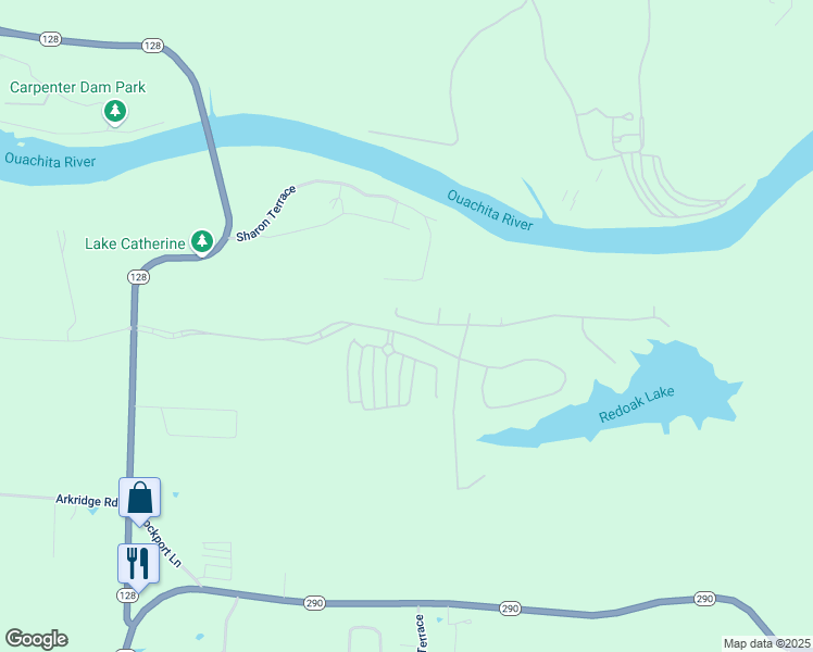 map of restaurants, bars, coffee shops, grocery stores, and more near 231 Glenmere Court in Hot Springs