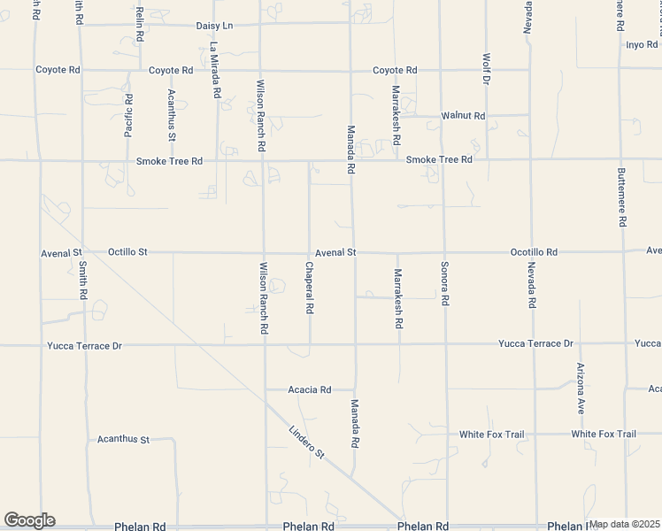 map of restaurants, bars, coffee shops, grocery stores, and more near 6643 Avenal Street in Phelan