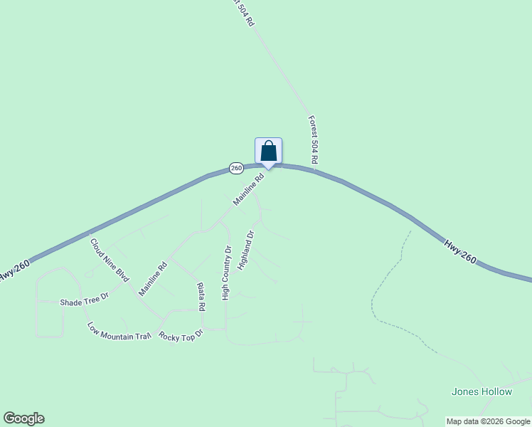 map of restaurants, bars, coffee shops, grocery stores, and more near 1579 Greentree Circle in Navajo County