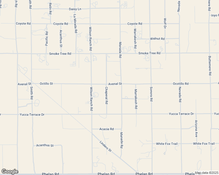 map of restaurants, bars, coffee shops, grocery stores, and more near 6643 Avenal Street in Phelan