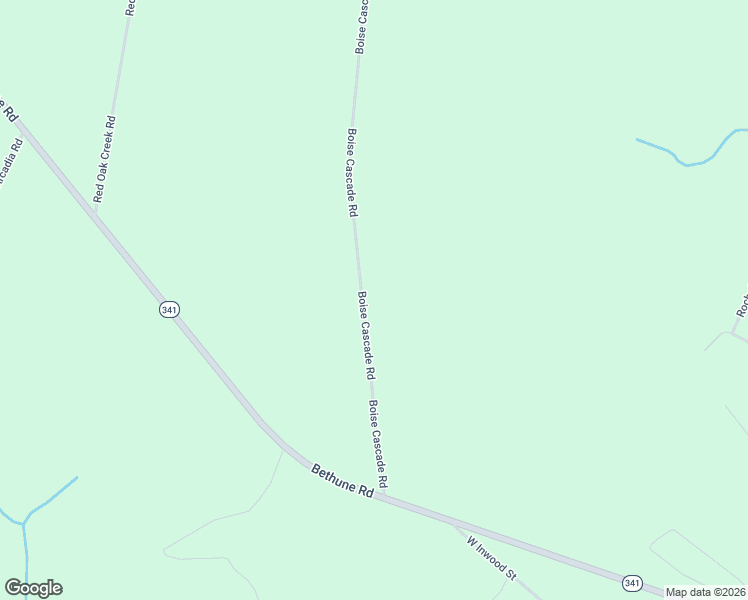 map of restaurants, bars, coffee shops, grocery stores, and more near 3119 Boise Cascade Road in Bethune