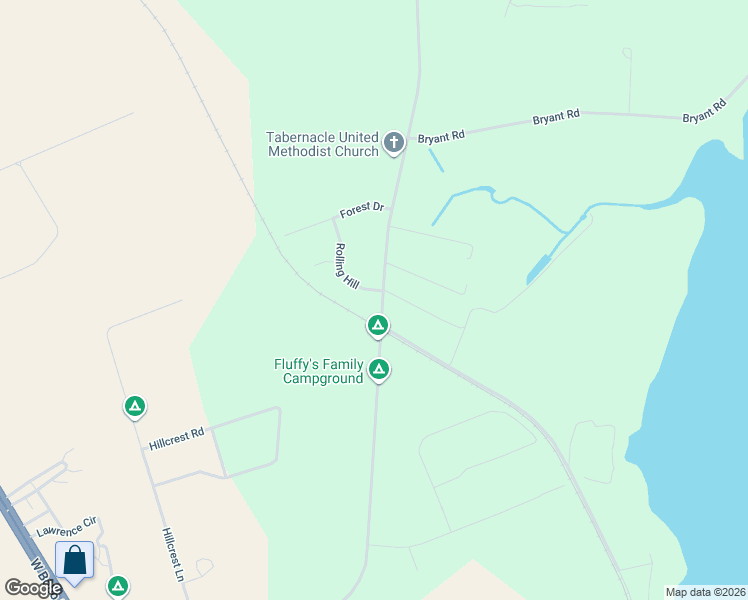 map of restaurants, bars, coffee shops, grocery stores, and more near 21 Rolling Hill in McBee