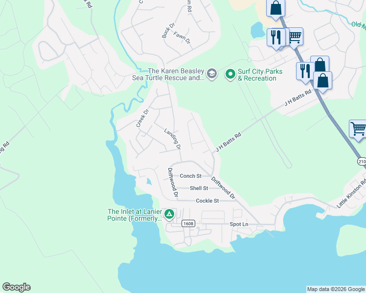 map of restaurants, bars, coffee shops, grocery stores, and more near 701 Cedar Avenue in Hampstead