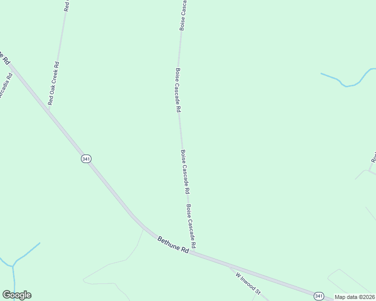 map of restaurants, bars, coffee shops, grocery stores, and more near 3119 Boise Cascade Road in Bethune