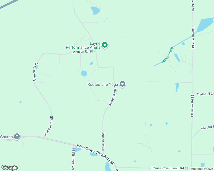 map of restaurants, bars, coffee shops, grocery stores, and more near 697 Mason Road Southeast in Adairsville