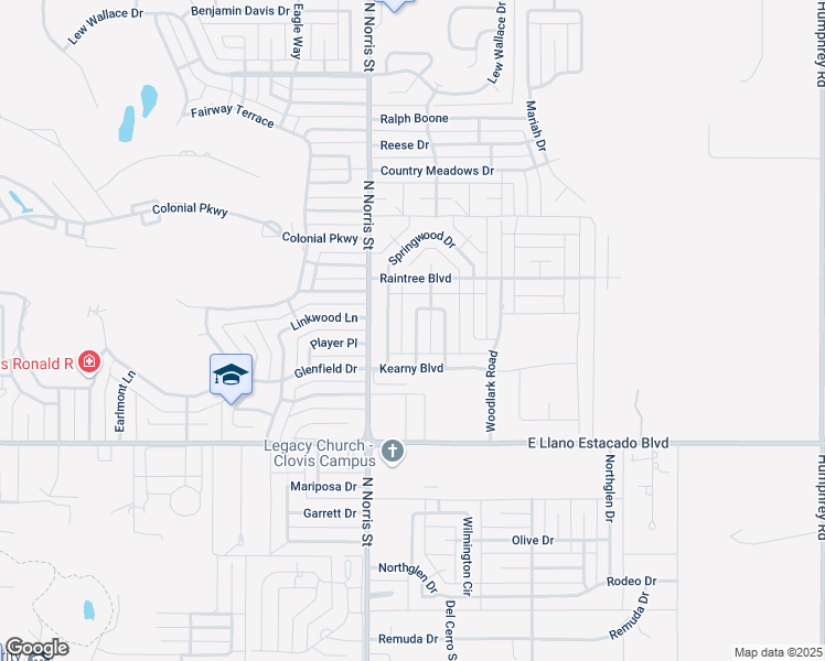 map of restaurants, bars, coffee shops, grocery stores, and more near 112 Sandpiper Court in Clovis