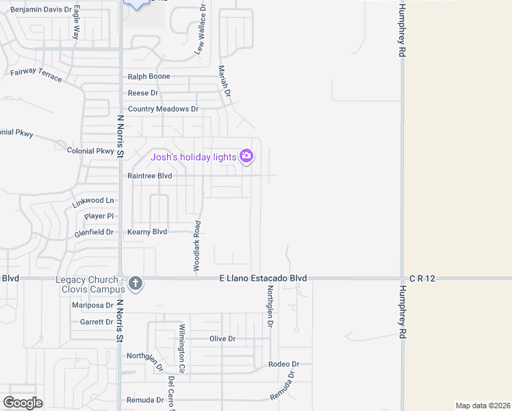 map of restaurants, bars, coffee shops, grocery stores, and more near 3609 Cody in Clovis
