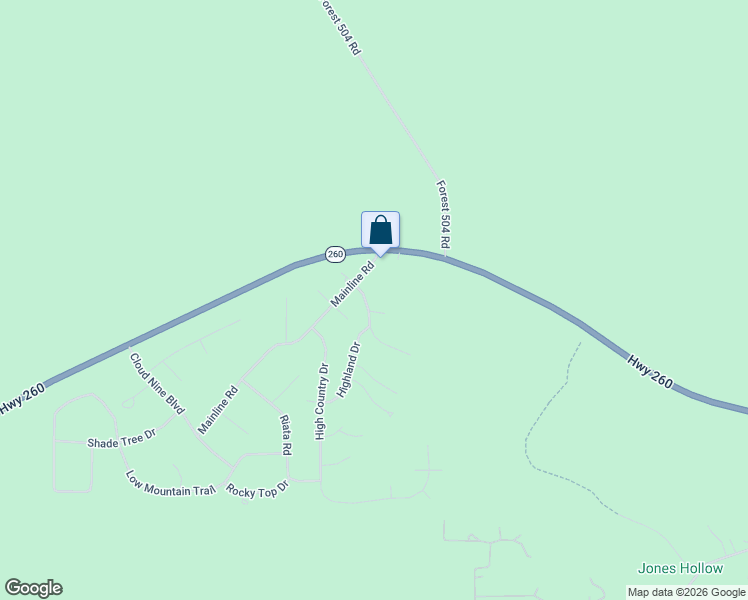 map of restaurants, bars, coffee shops, grocery stores, and more near 1579 Greentree Circle in Navajo County