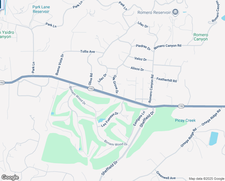 map of restaurants, bars, coffee shops, grocery stores, and more near 2084 East Valley Road in Montecito