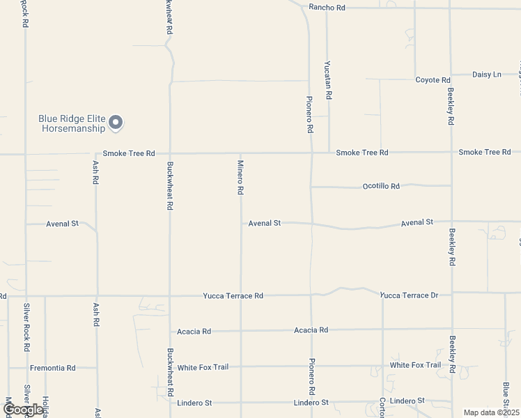map of restaurants, bars, coffee shops, grocery stores, and more near Smoke Tree Road in Pinon Hills