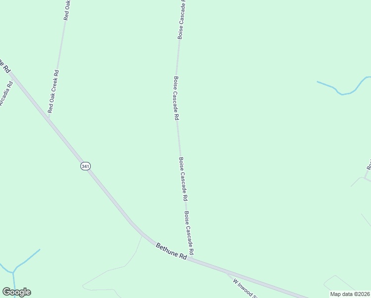 map of restaurants, bars, coffee shops, grocery stores, and more near 3119 Boise Cascade Road in Bethune