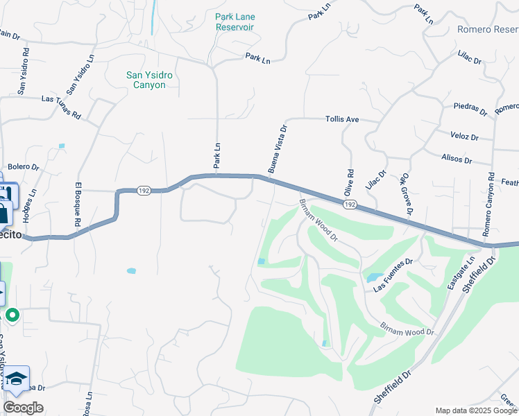 map of restaurants, bars, coffee shops, grocery stores, and more near 555 Valley Club Road in Montecito