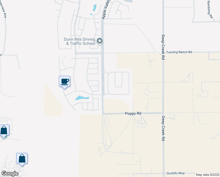 map of restaurants, bars, coffee shops, grocery stores, and more near 10265 Cotoneaster Street in Apple Valley