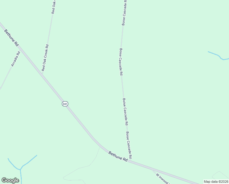 map of restaurants, bars, coffee shops, grocery stores, and more near 3119 Boise Cascade Road in Bethune