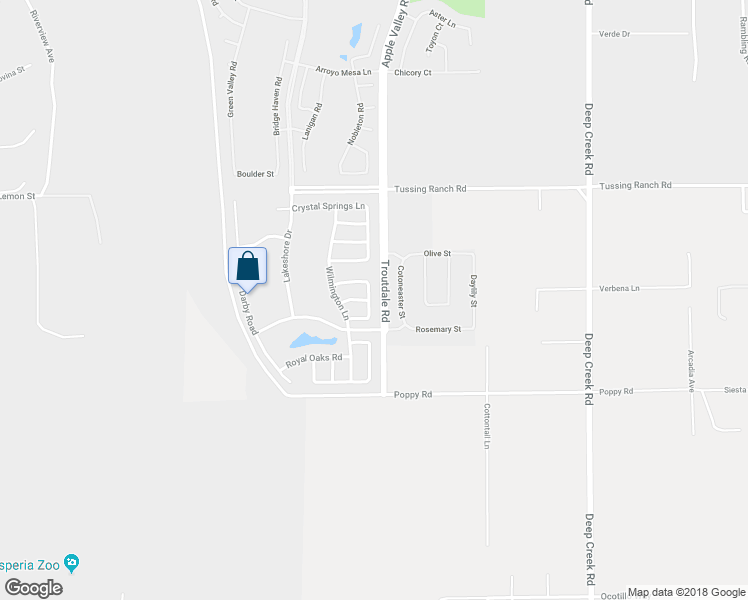 map of restaurants, bars, coffee shops, grocery stores, and more near 10273 Wascana Lane in Apple Valley