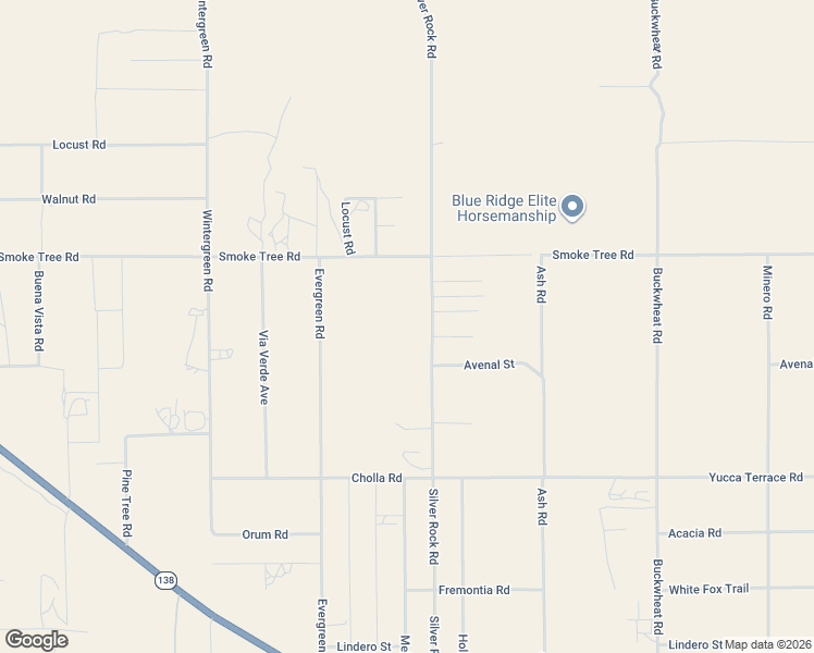 map of restaurants, bars, coffee shops, grocery stores, and more near 10424 Silver Rock Road in Pinon Hills