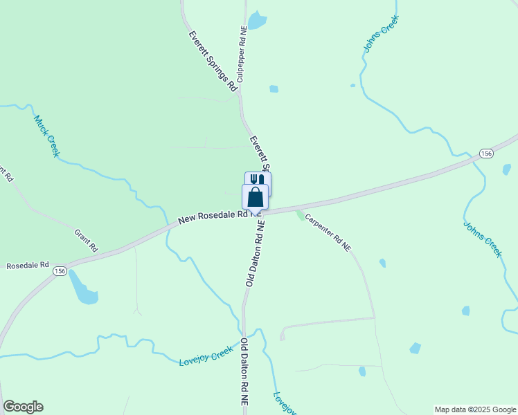 map of restaurants, bars, coffee shops, grocery stores, and more near 15 Everett Springs Road in Calhoun