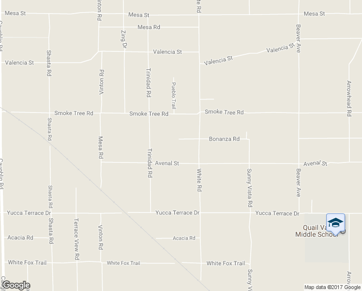 map of restaurants, bars, coffee shops, grocery stores, and more near 8835 Bonanza Road in Phelan