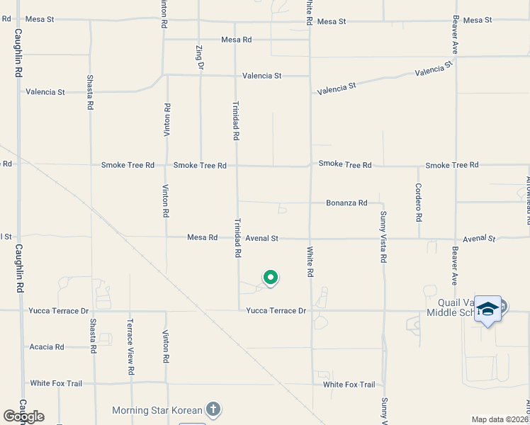 map of restaurants, bars, coffee shops, grocery stores, and more near 8835 Bonanza Road in Phelan