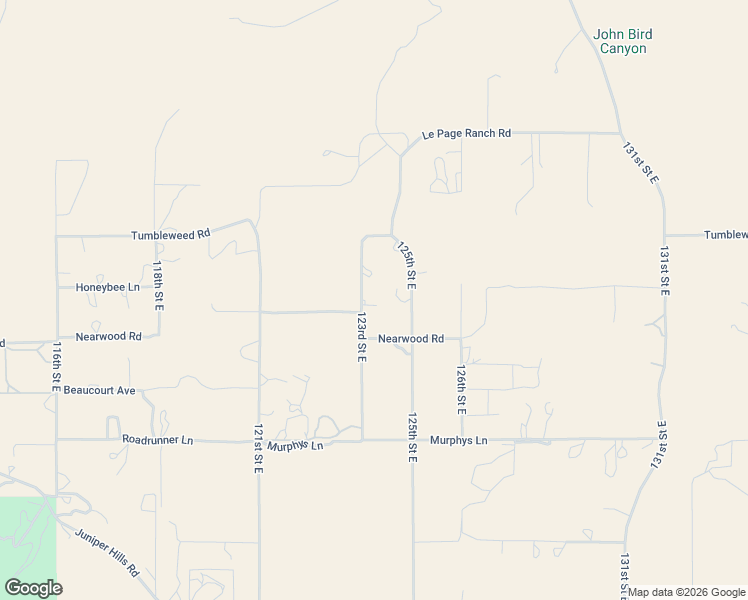 map of restaurants, bars, coffee shops, grocery stores, and more near 29348 123rd Street East in Pearblossom