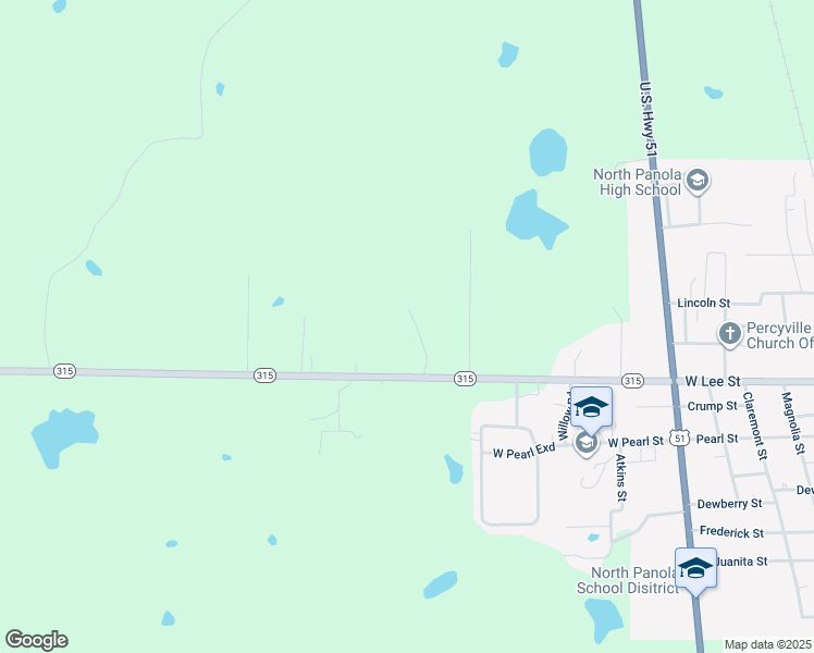 map of restaurants, bars, coffee shops, grocery stores, and more near 18639 Highway 315 in Sardis