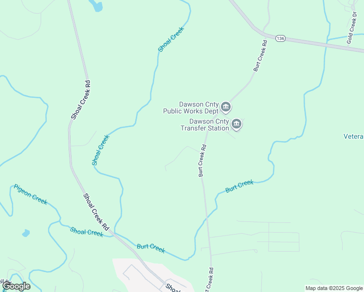 map of restaurants, bars, coffee shops, grocery stores, and more near 19 Van Ingram Road in Dawsonville