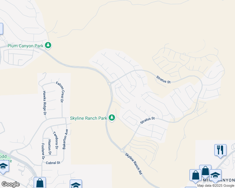 map of restaurants, bars, coffee shops, grocery stores, and more near 18274 Astro Court in Los Angeles County