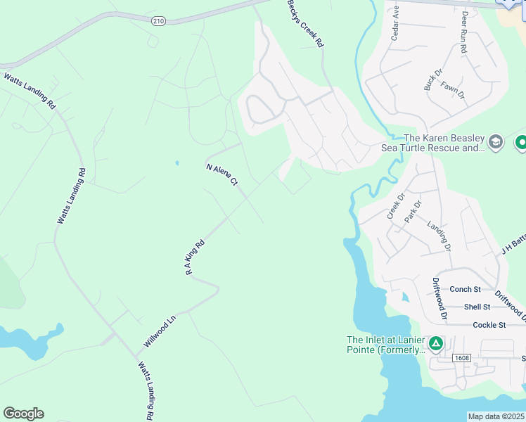 map of restaurants, bars, coffee shops, grocery stores, and more near 105 North Alena Court in Hampstead