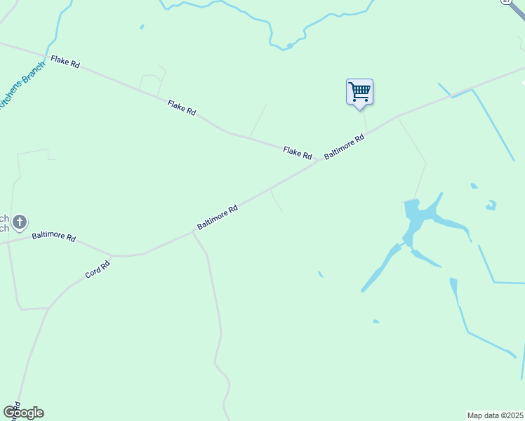 map of restaurants, bars, coffee shops, grocery stores, and more near 1165 Baltimore Road in Council