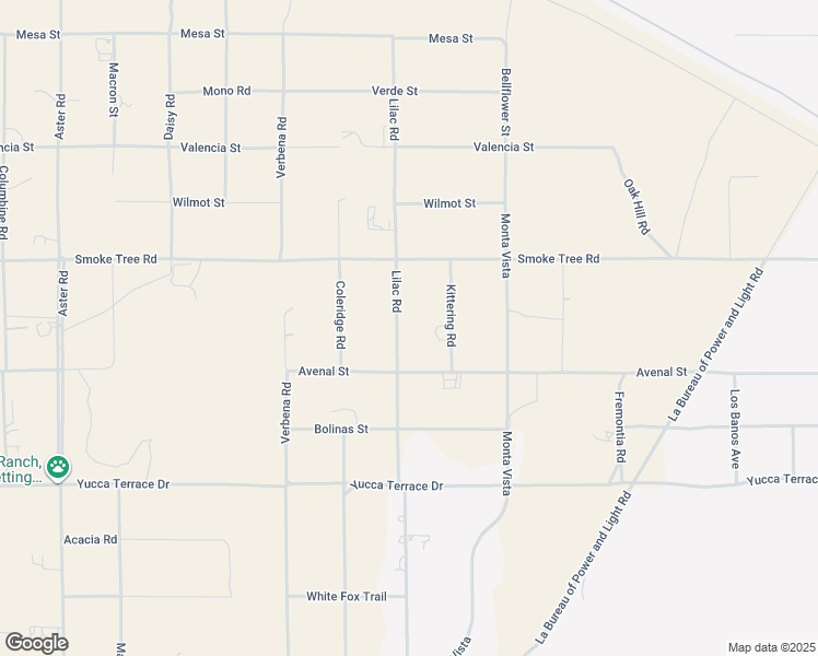 map of restaurants, bars, coffee shops, grocery stores, and more near 10375 Lilac Road in Hesperia