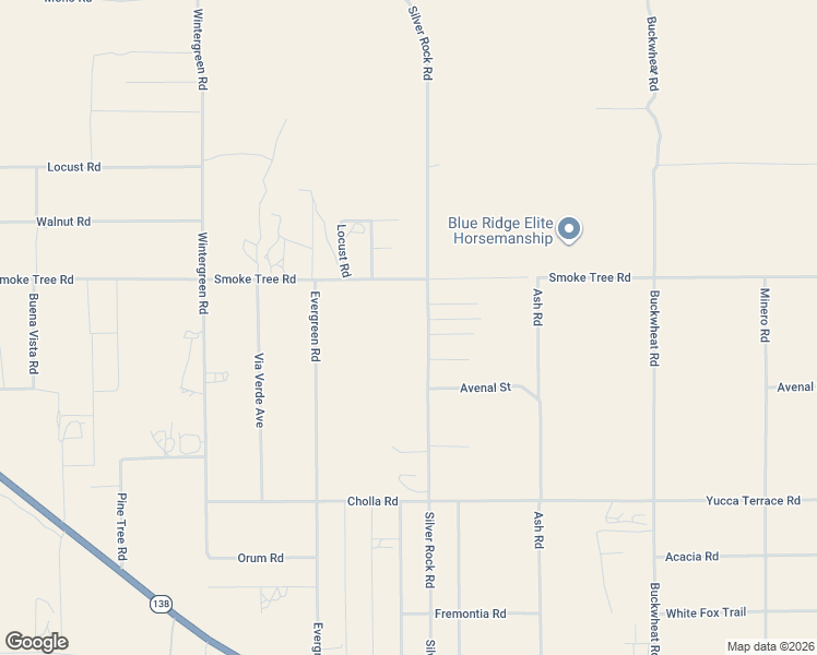 map of restaurants, bars, coffee shops, grocery stores, and more near 10424 Silver Rock Road in Pinon Hills