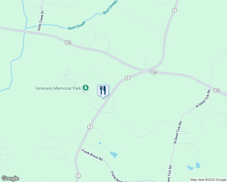 map of restaurants, bars, coffee shops, grocery stores, and more near 1143 Highway 9 North in Dawsonville