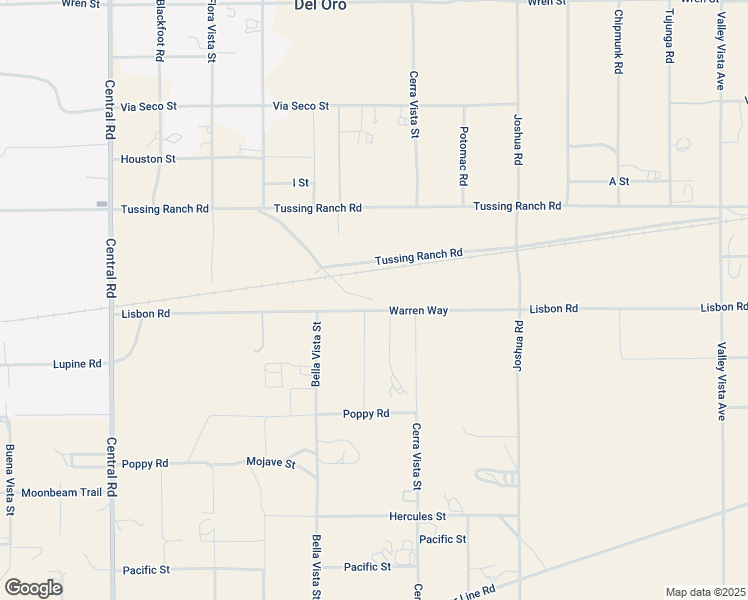 map of restaurants, bars, coffee shops, grocery stores, and more near Bowen Ranch Road in Apple Valley
