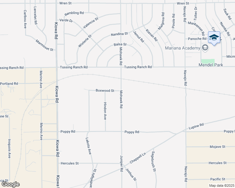 map of restaurants, bars, coffee shops, grocery stores, and more near in Apple Valley