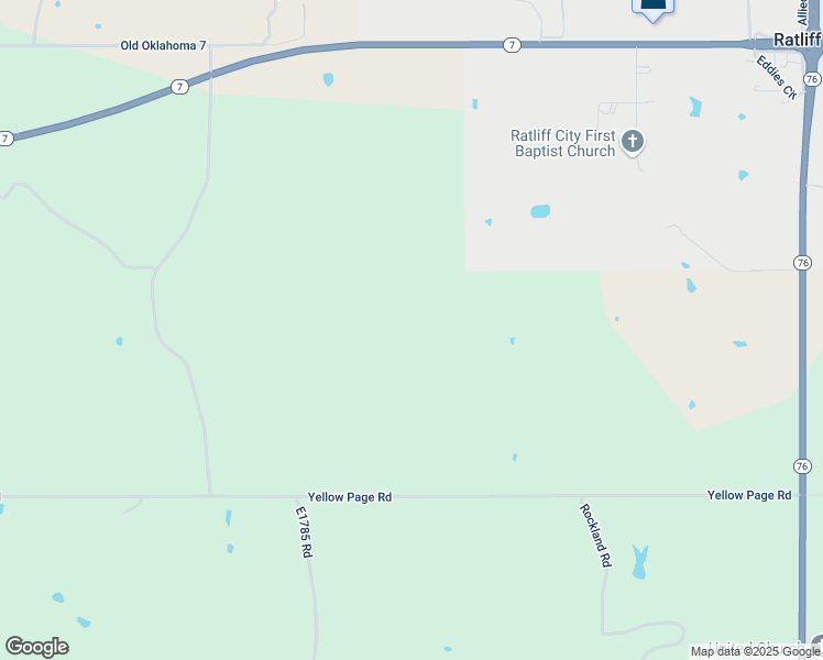 map of restaurants, bars, coffee shops, grocery stores, and more near 1309 Yellow Page Road in Ratliff City