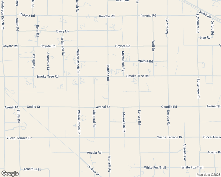 map of restaurants, bars, coffee shops, grocery stores, and more near 10435 Manada Road in Phelan