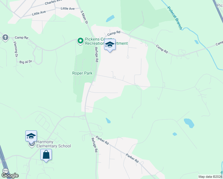 map of restaurants, bars, coffee shops, grocery stores, and more near 194 Southwoods Drive in Jasper