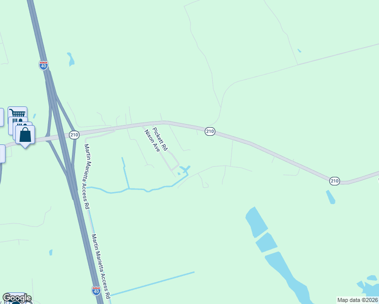 map of restaurants, bars, coffee shops, grocery stores, and more near 12795 North Carolina 210 in Rocky Point