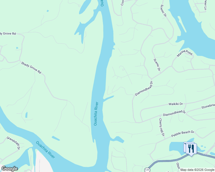 map of restaurants, bars, coffee shops, grocery stores, and more near 217 Enchanted Cove in Garland County
