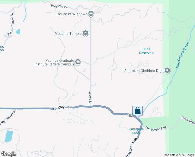 map of restaurants, bars, coffee shops, grocery stores, and more near 720 Ladera Lane in Montecito