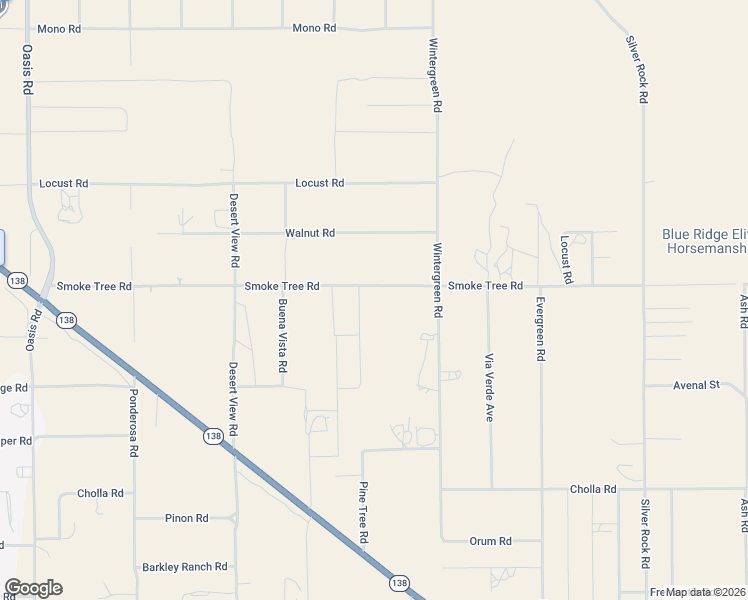 map of restaurants, bars, coffee shops, grocery stores, and more near 10425 Acorn Road in Pinon Hills