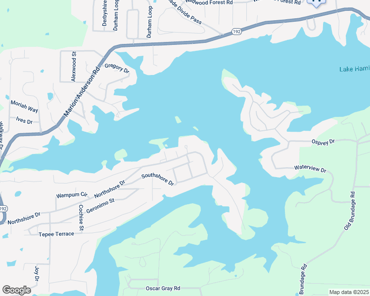 map of restaurants, bars, coffee shops, grocery stores, and more near 107 Laguna Shores Court in Garland County