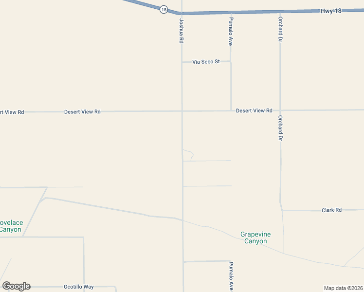 map of restaurants, bars, coffee shops, grocery stores, and more near Joshua Road in Lucerne Valley