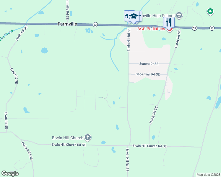 map of restaurants, bars, coffee shops, grocery stores, and more near 139 Ash Court Southeast in Calhoun