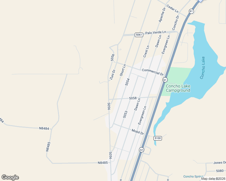 map of restaurants, bars, coffee shops, grocery stores, and more near 15 Short Lane in Concho