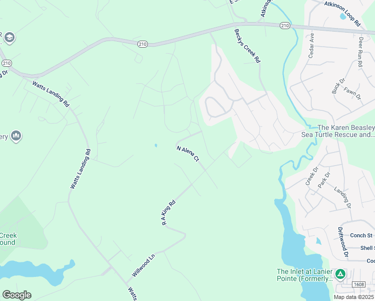 map of restaurants, bars, coffee shops, grocery stores, and more near 105 North Alena Court in Hampstead