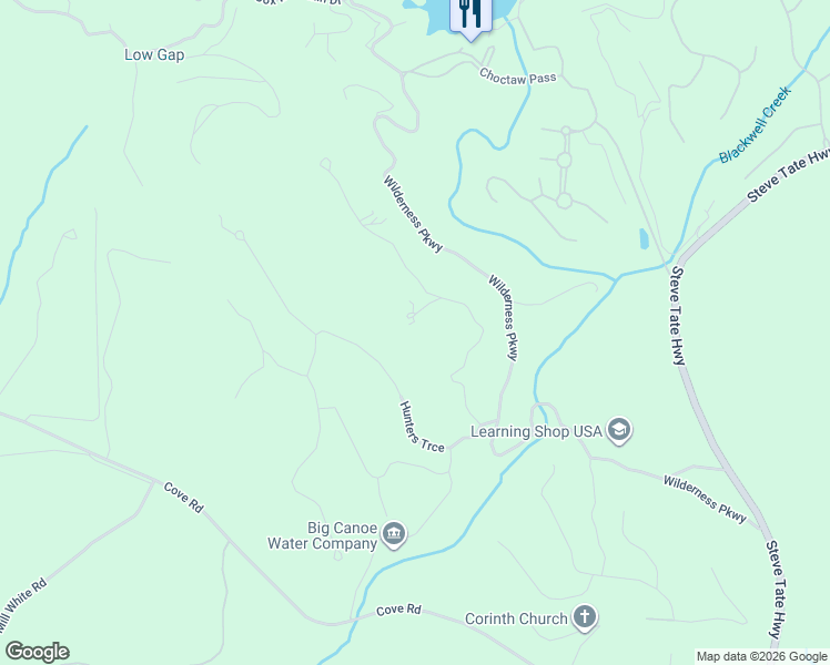 map of restaurants, bars, coffee shops, grocery stores, and more near 71 Pinto Place in Jasper