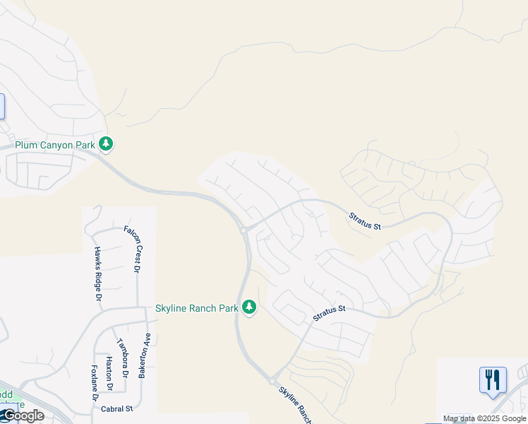 map of restaurants, bars, coffee shops, grocery stores, and more near 18259 Arial Way in Santa Clarita
