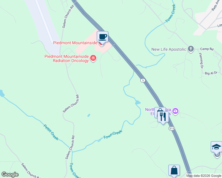 map of restaurants, bars, coffee shops, grocery stores, and more near 264 Bill Hasty Boulevard in Jasper
