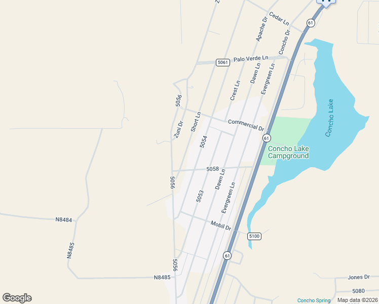 map of restaurants, bars, coffee shops, grocery stores, and more near 15 Short Lane in Apache